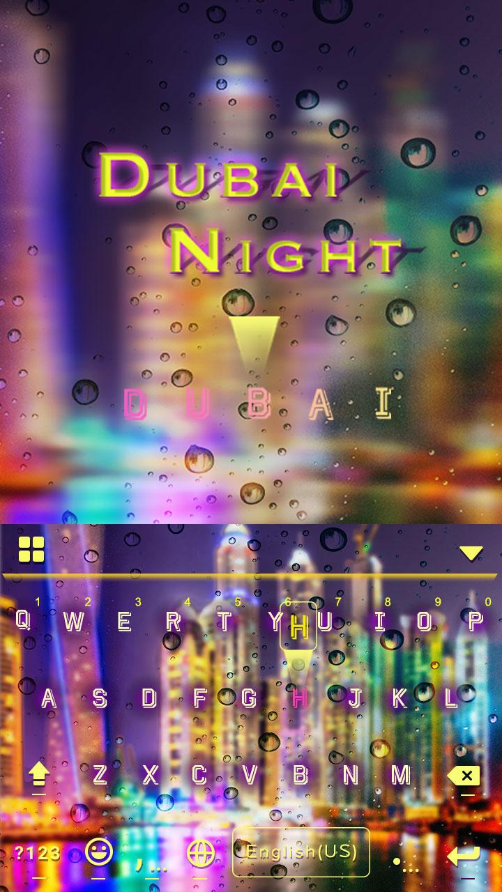 اسکرین شات 1 برنامه Dubai Night Keyboard Theme