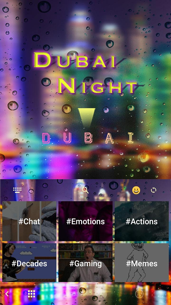 اسکرین شات 3 برنامه Dubai Night Keyboard Theme