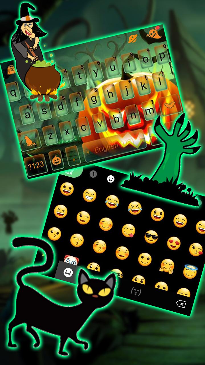 اسکرین شات 3 برنامه Evil Halloween Keyboard Theme