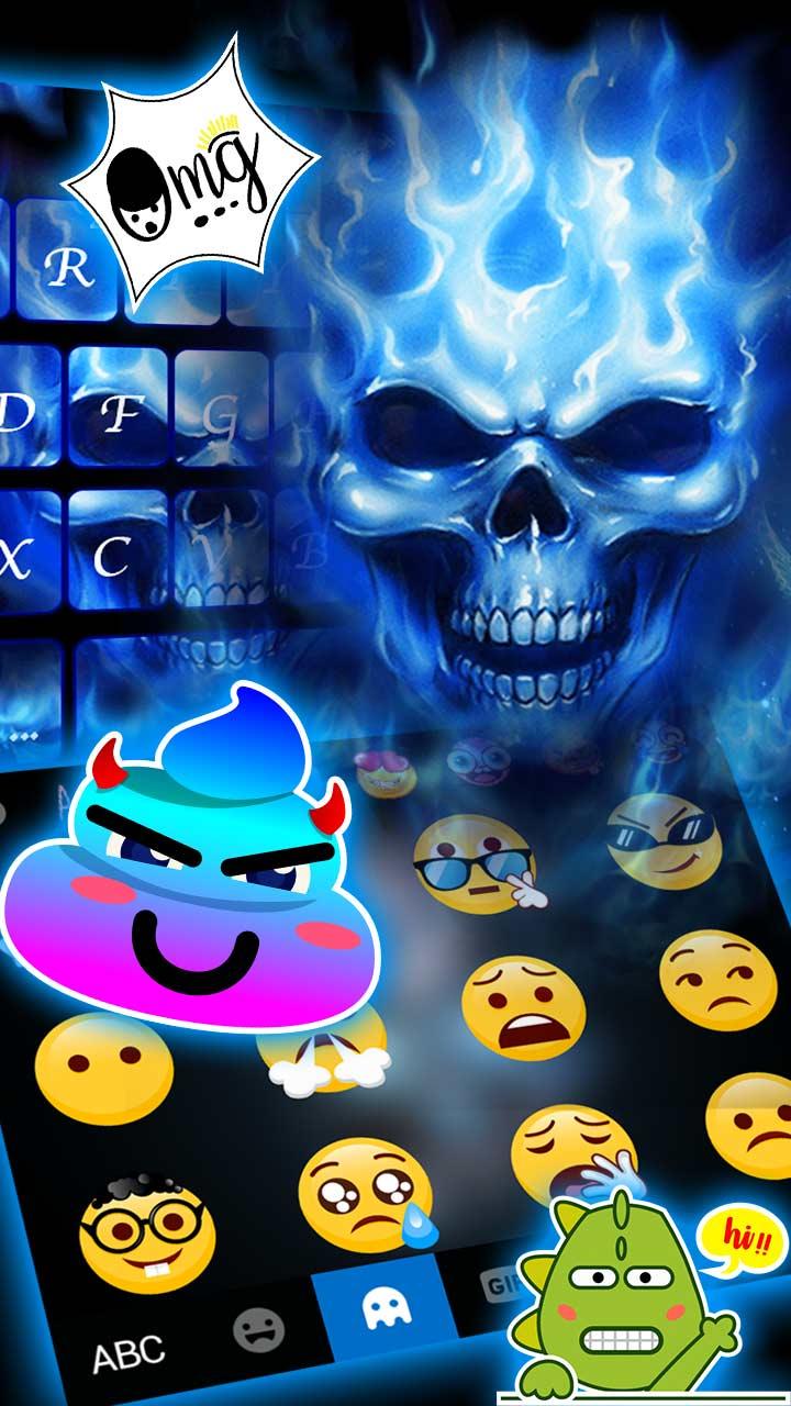 اسکرین شات 4 برنامه Flaming Skull 3D Theme
