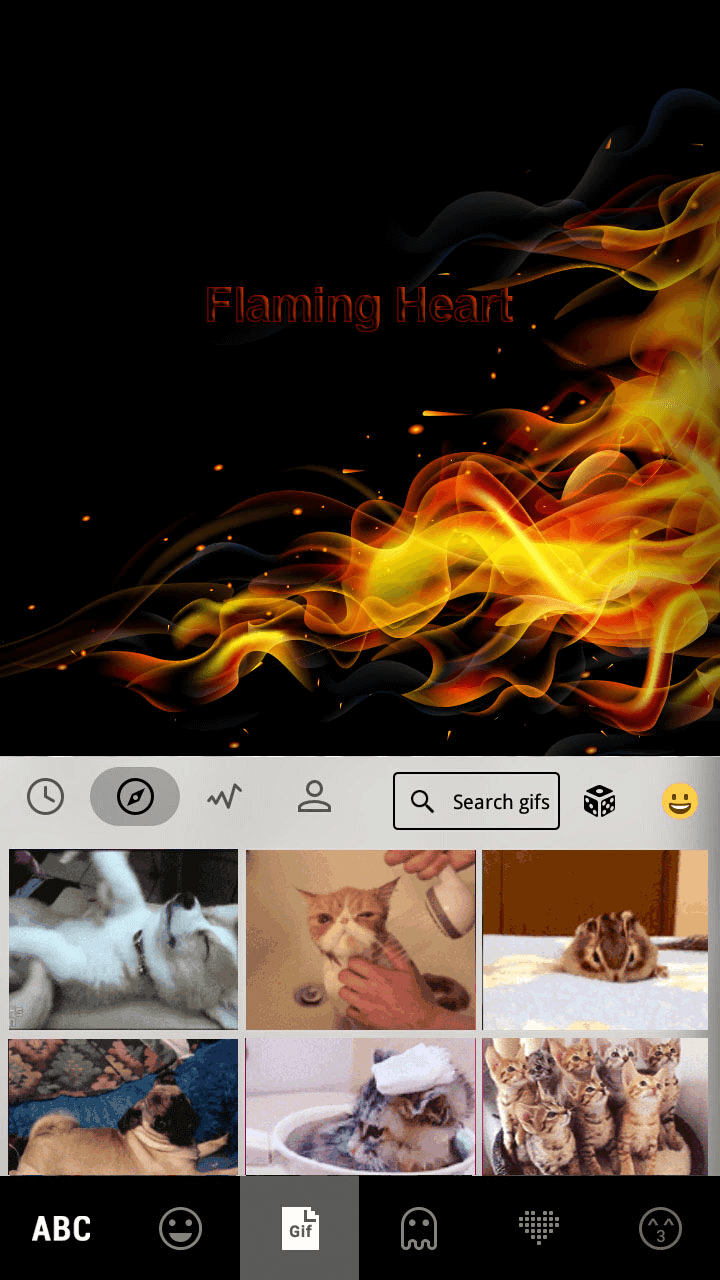 اسکرین شات 5 برنامه Flaming Heart Theme