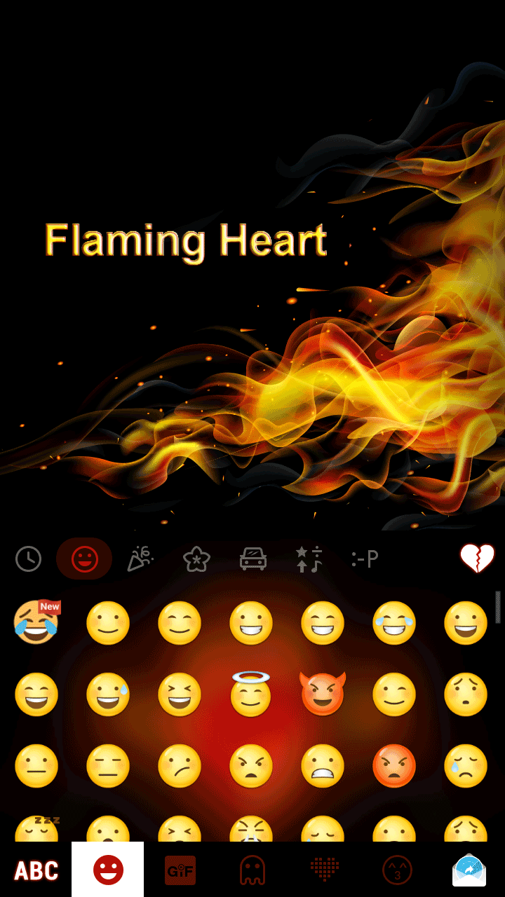 اسکرین شات 3 برنامه Flaming Heart Theme