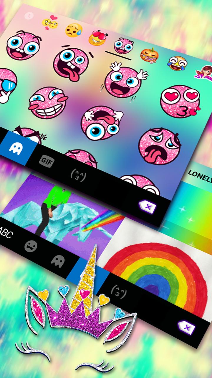 اسکرین شات 4 برنامه Silver  Unicorn Keyboard