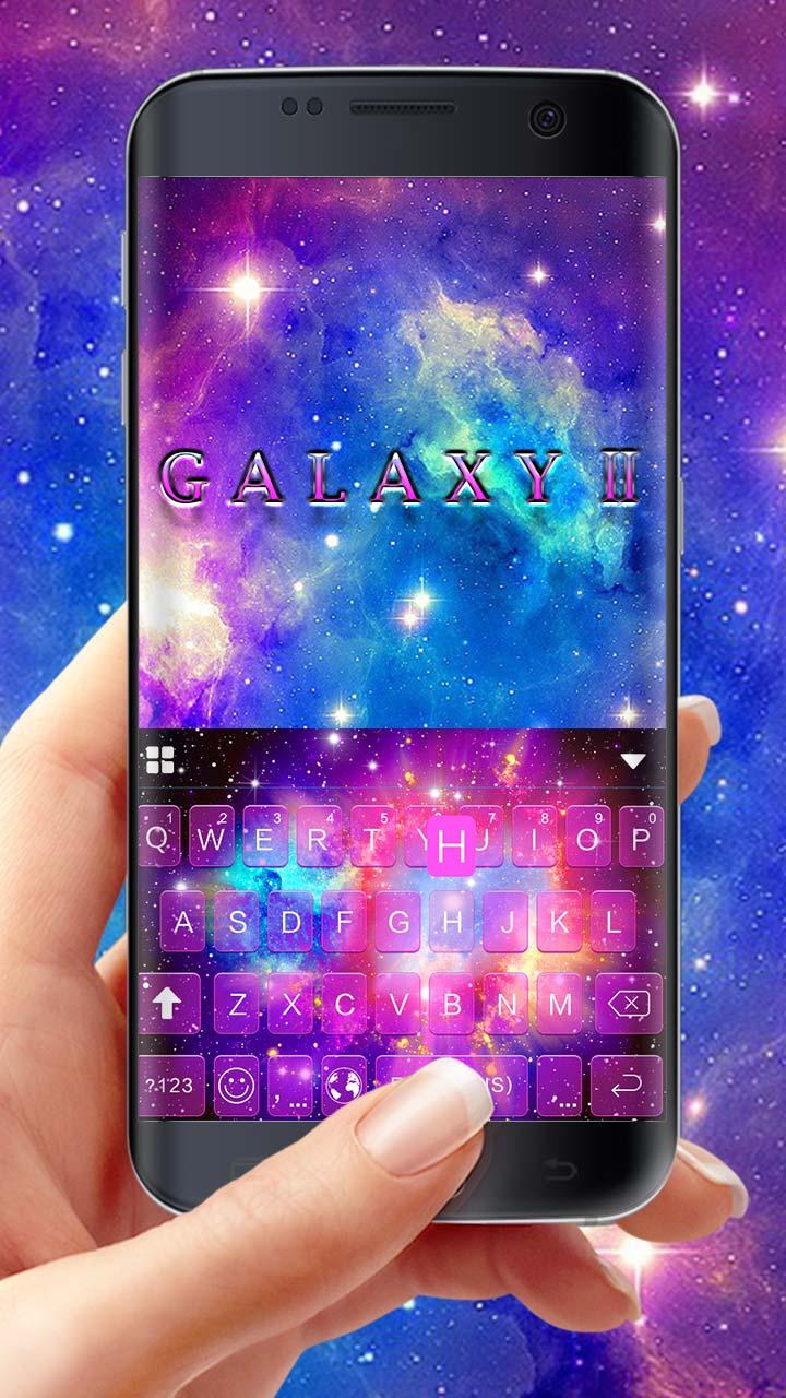 اسکرین شات 1 برنامه Galaxy Starry Keyboard Backgro