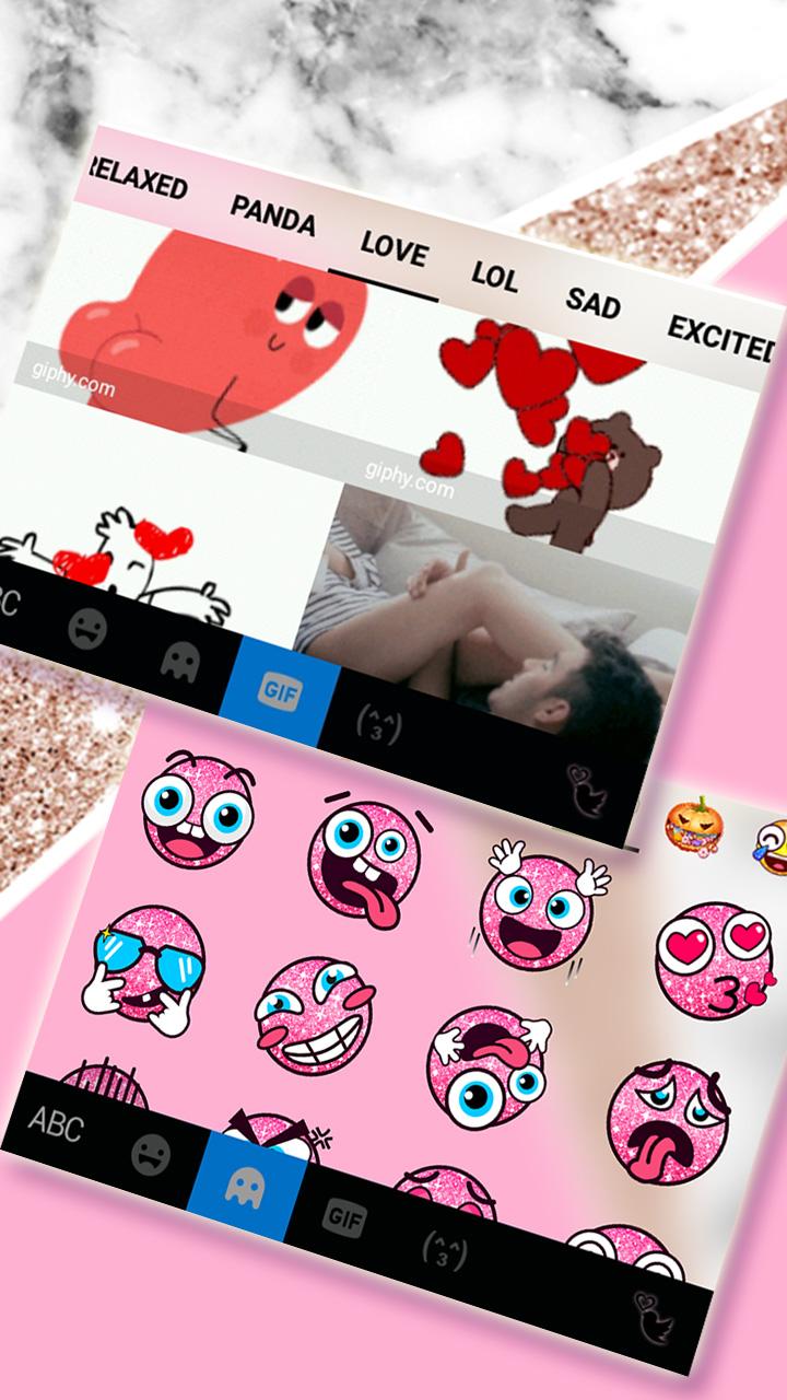 اسکرین شات 4 برنامه Girly Pink Glitter Theme