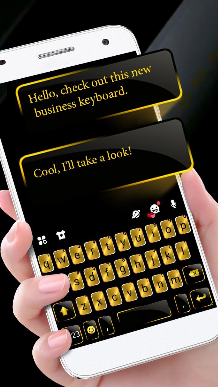 اسکرین شات 1 برنامه Gold Metal Business Keyboard T