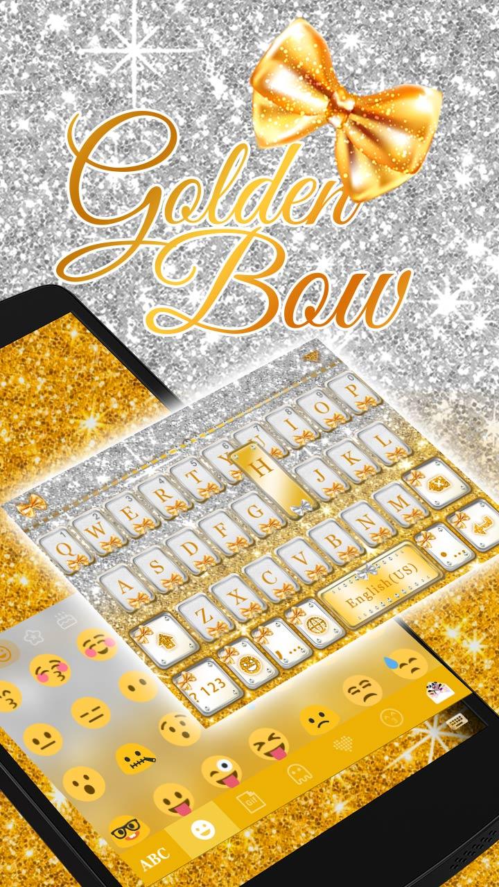 اسکرین شات 1 برنامه Golden Bow Keyboard Theme