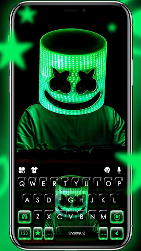 اسکرین شات 1 برنامه Neon Dj Cool Man Keyboard Theme