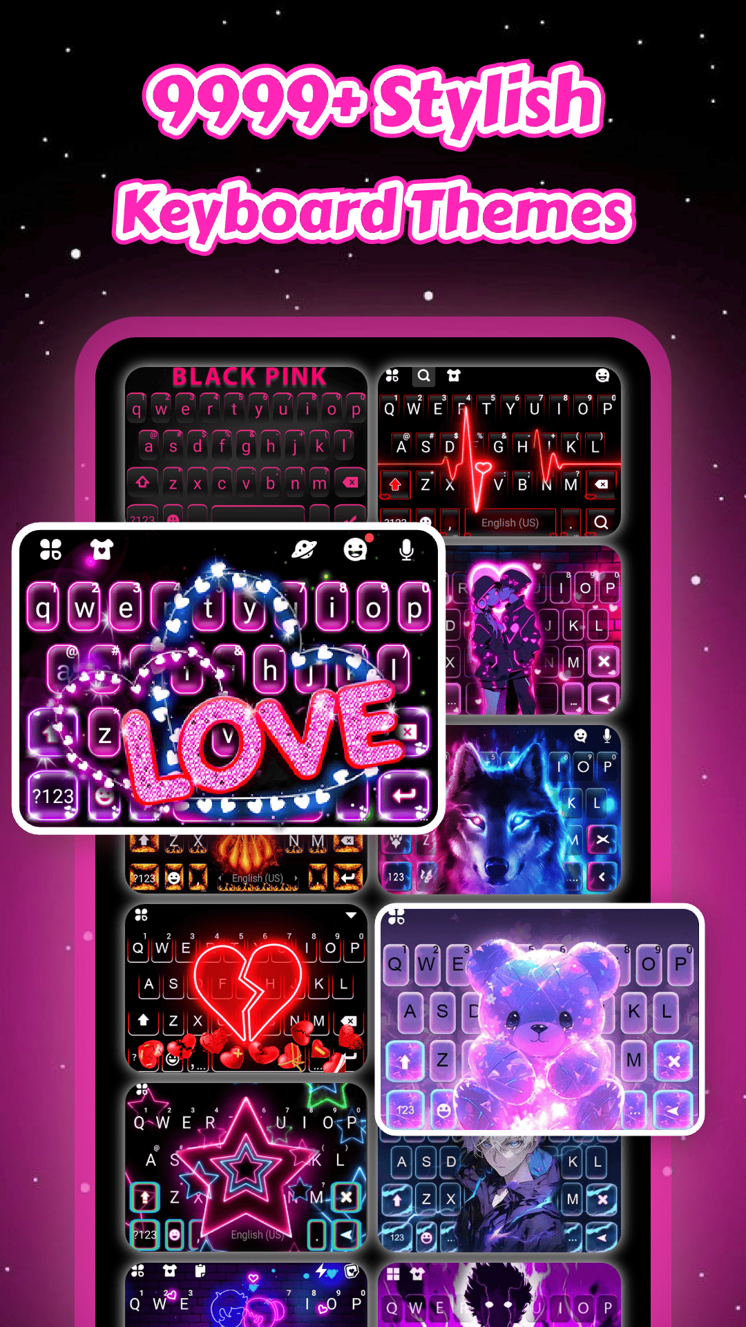 اسکرین شات 4 برنامه Neon Love Pro Theme