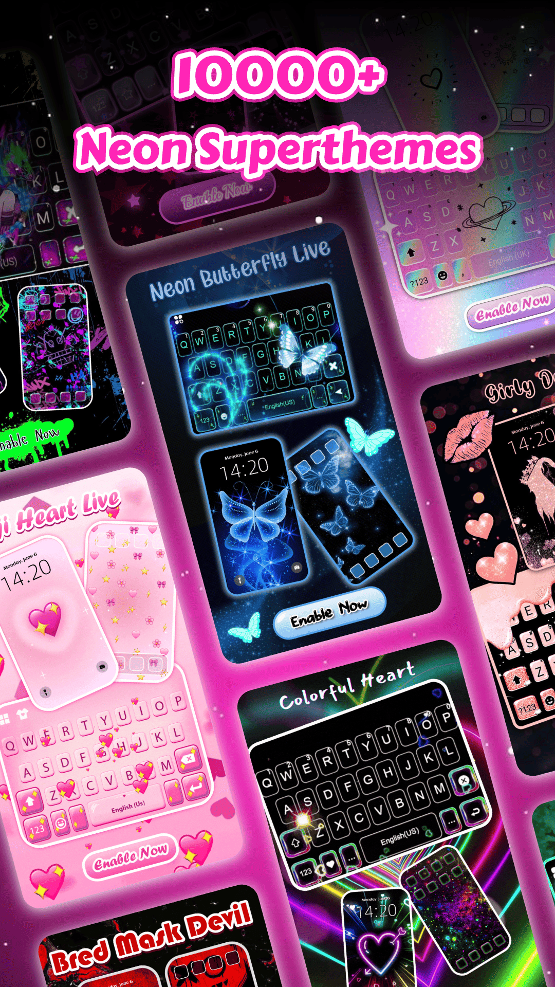 اسکرین شات 1 برنامه Neon Love Pro Theme