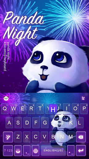 اسکرین شات 2 برنامه Panda Night Keyboard Theme