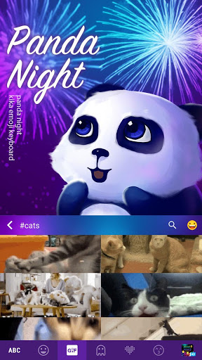 اسکرین شات 4 برنامه Panda Night Keyboard Theme