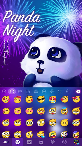 اسکرین شات 3 برنامه Panda Night Keyboard Theme
