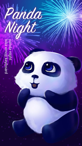 اسکرین شات 1 برنامه Panda Night Keyboard Theme