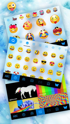 اسکرین شات 4 برنامه Pastel Blue Love Keyboard Theme