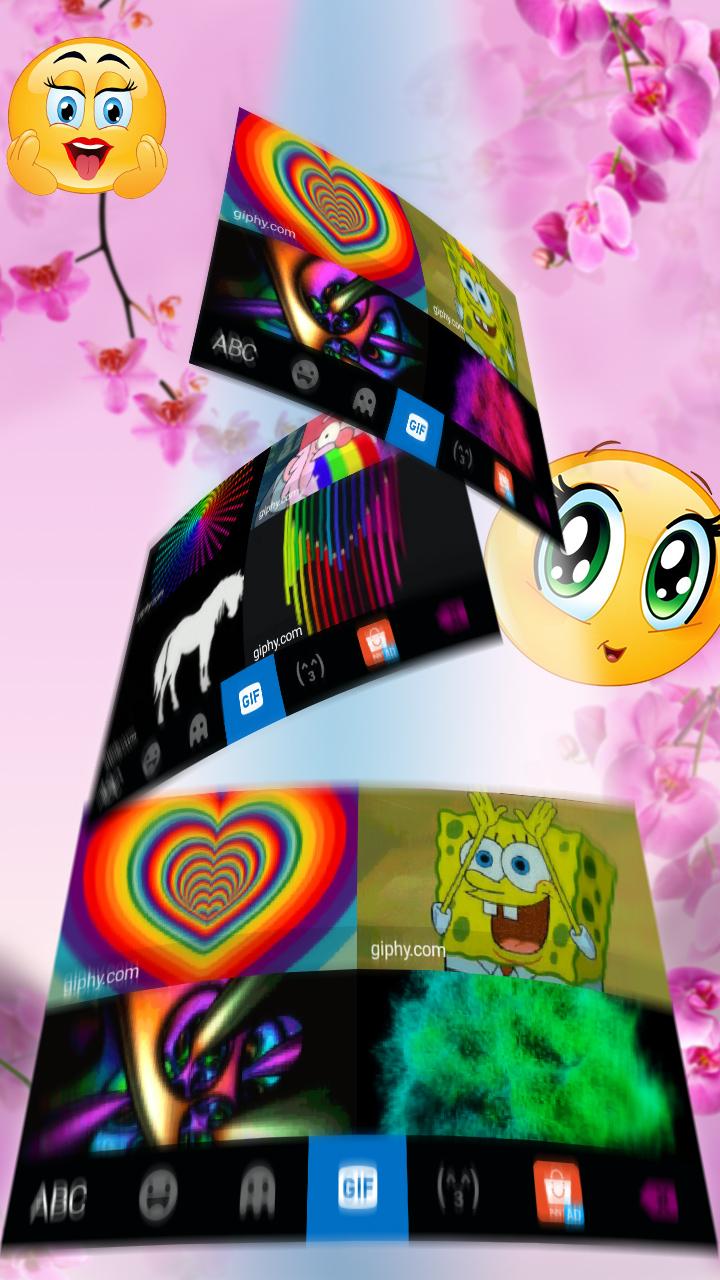 اسکرین شات 4 برنامه Pink Orchid Keyboard Theme