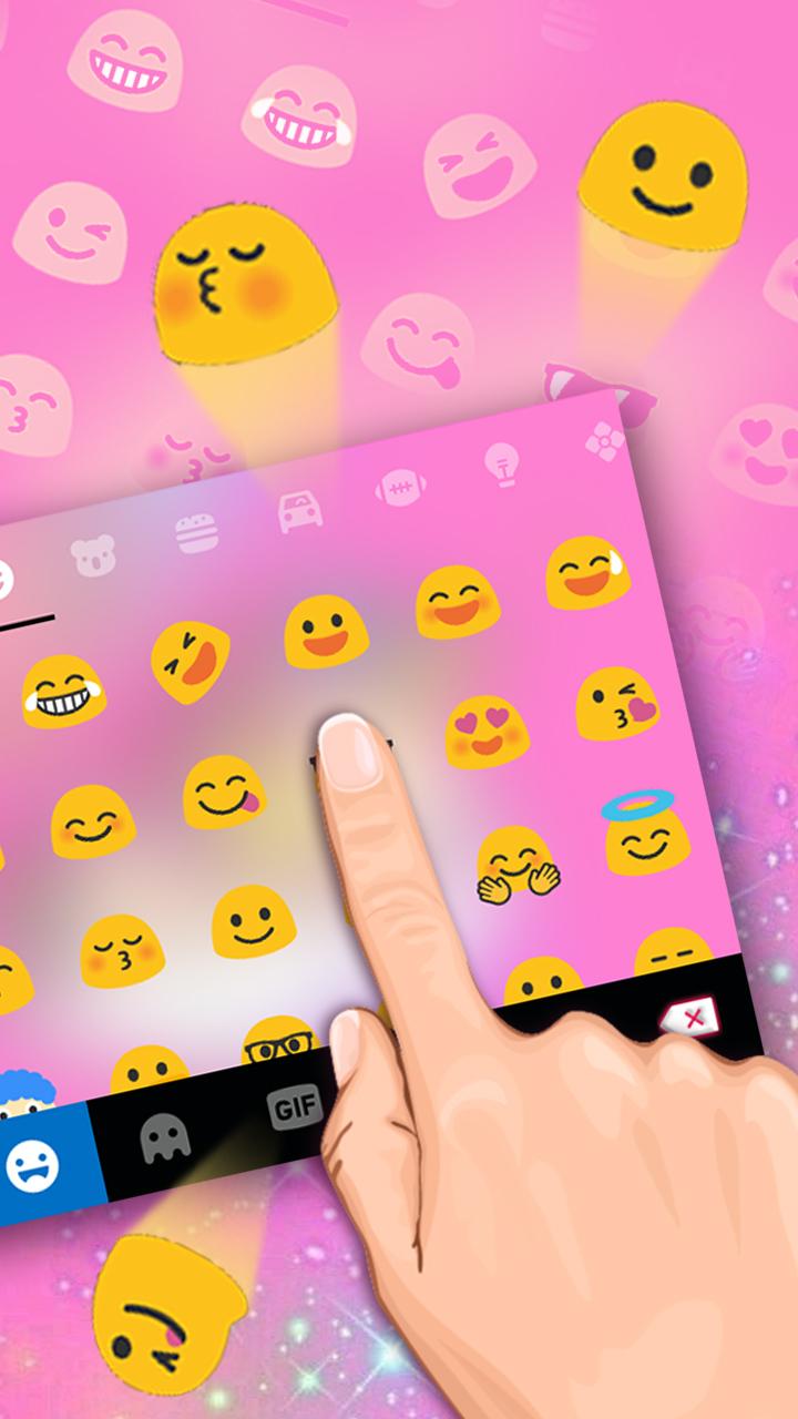 اسکرین شات 3 برنامه Pink Sleeping Unicorn Keyboard