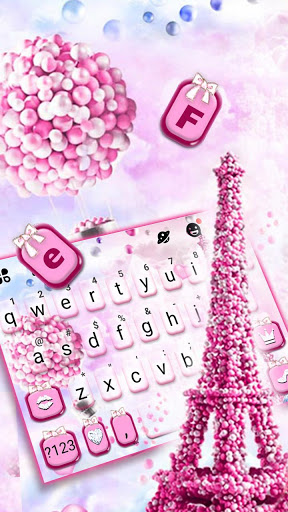 اسکرین شات 2 برنامه Romantic Paris Tower Keyboard Theme