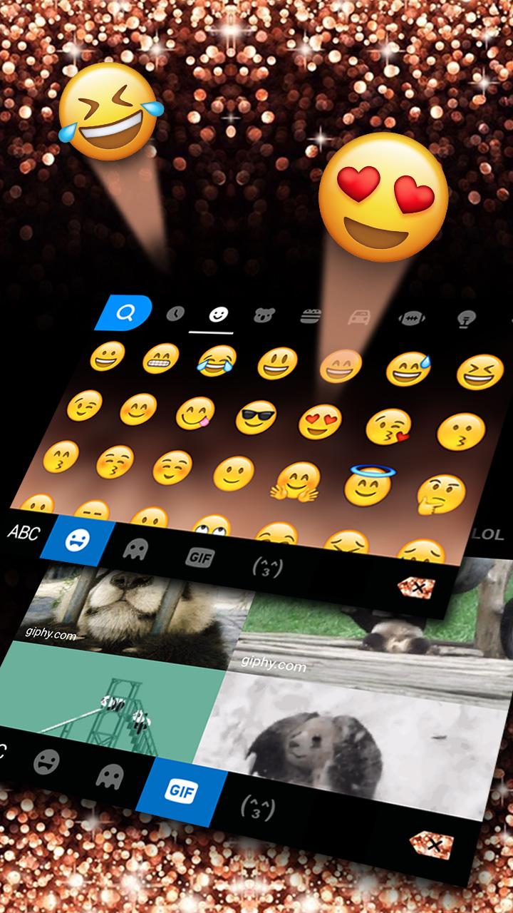 اسکرین شات 4 برنامه Gold Rose Pearl Luxury Keyboar