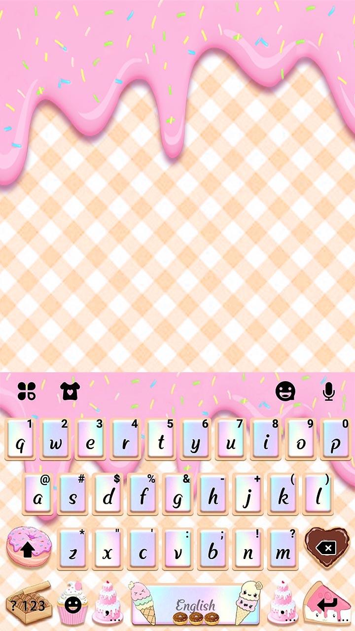 اسکرین شات 5 برنامه Sweet Donut Pink Drip Keyboard Theme
