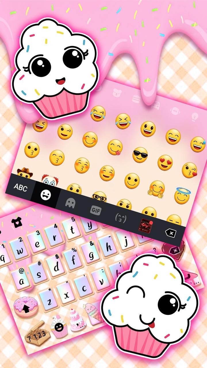 اسکرین شات 3 برنامه Sweet Donut Pink Drip Keyboard Theme