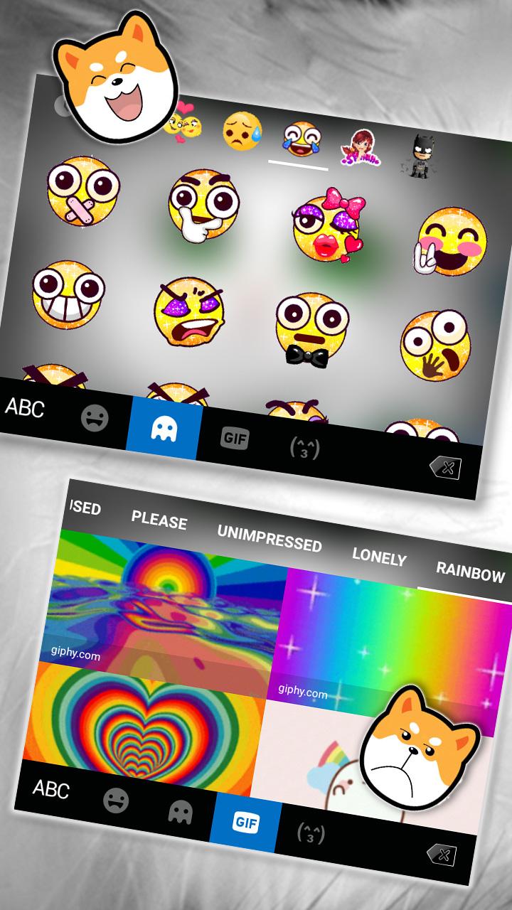 اسکرین شات 4 برنامه White Cute Cat Keyboard Theme