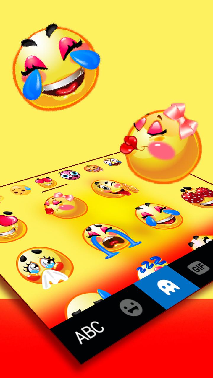 اسکرین شات 4 برنامه Yellow Bear Keyboard Theme