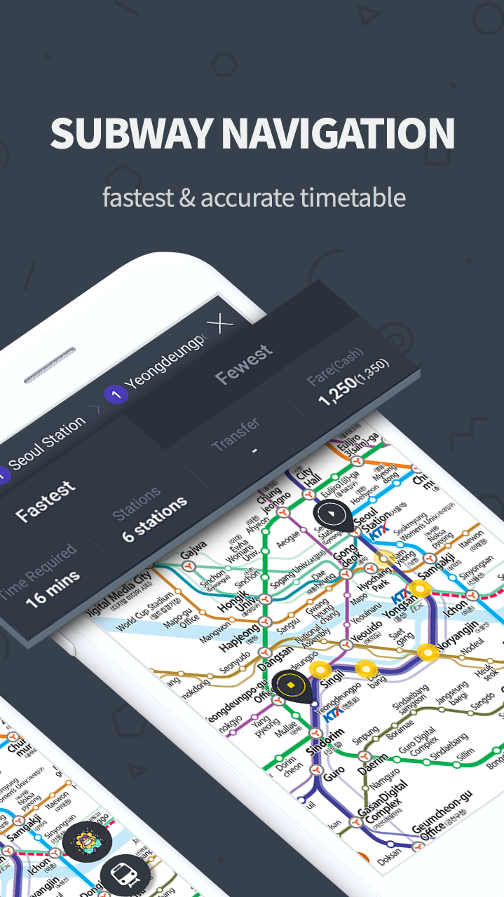 اسکرین شات 2 برنامه Subway Korea(route navigation)
