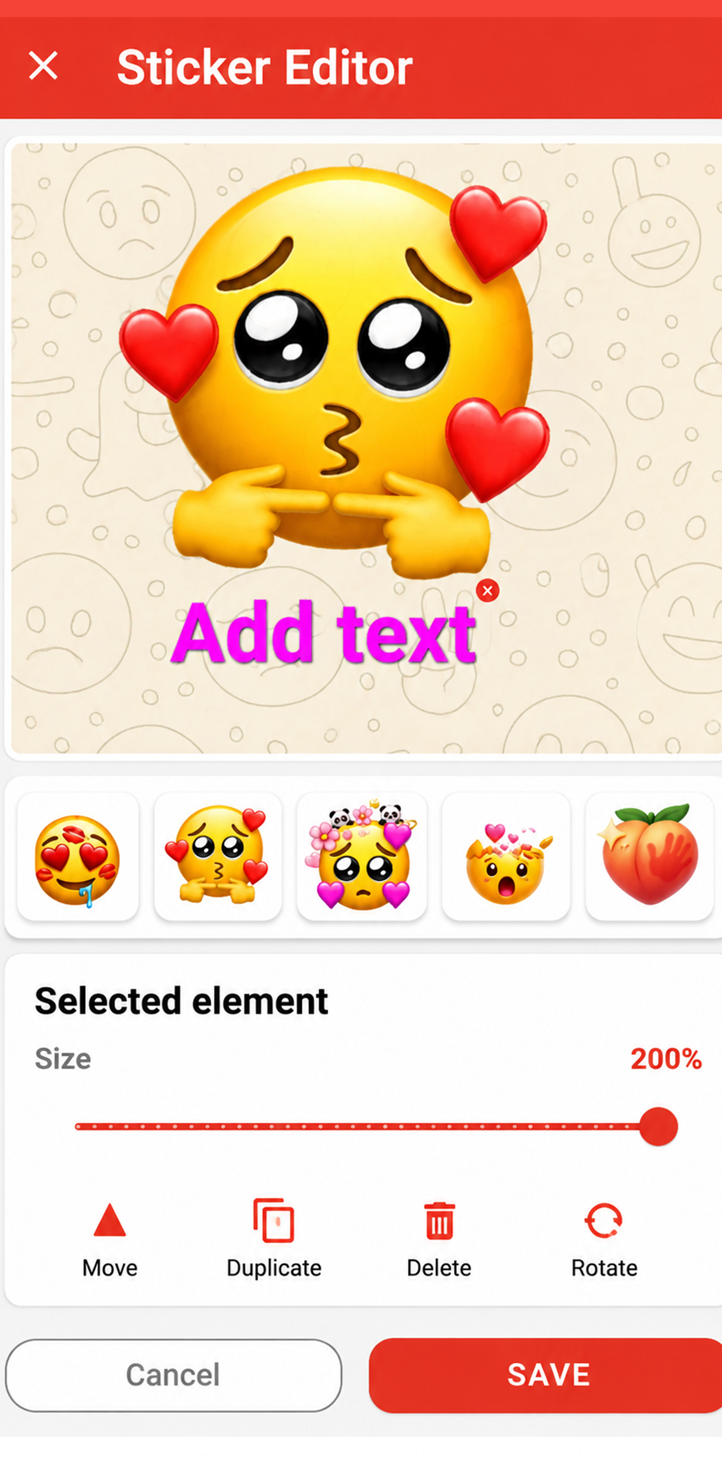 اسکرین شات 5 برنامه Wasticker emojis for whatsapp