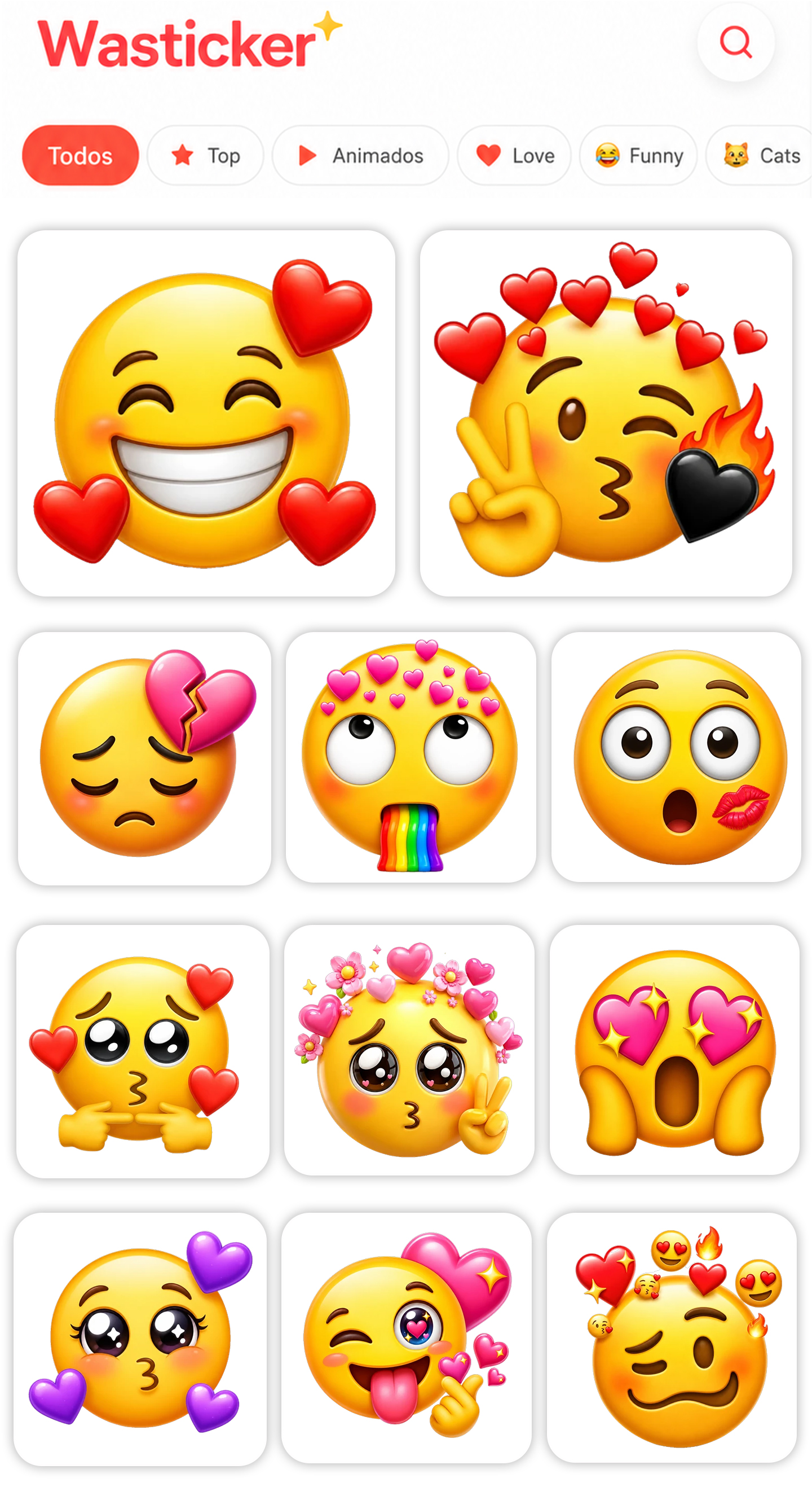 اسکرین شات 3 برنامه Wasticker emojis for whatsapp