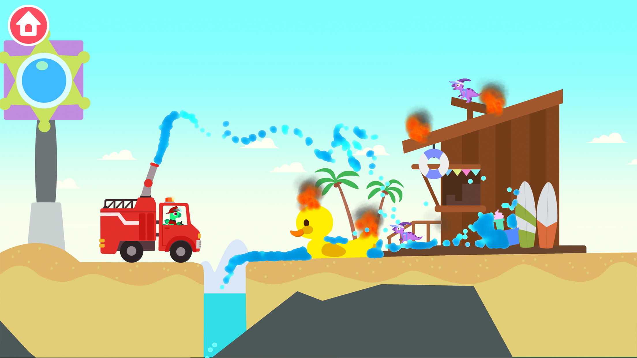اسکرین شات 3 بازی Dinosaur Fire Truck: for kids