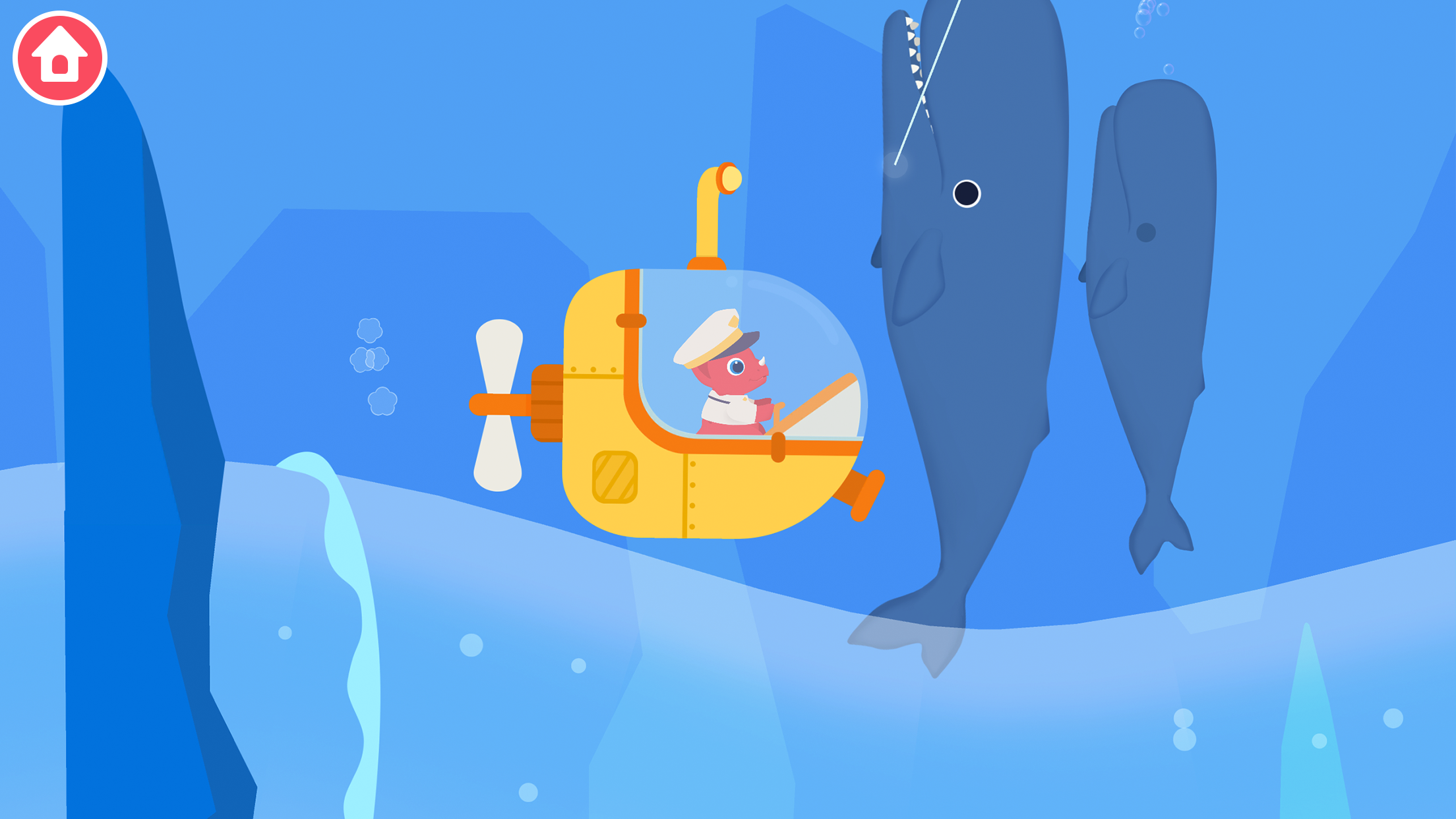 اسکرین شات 6 بازی Dinosaur Submarine - for kids
