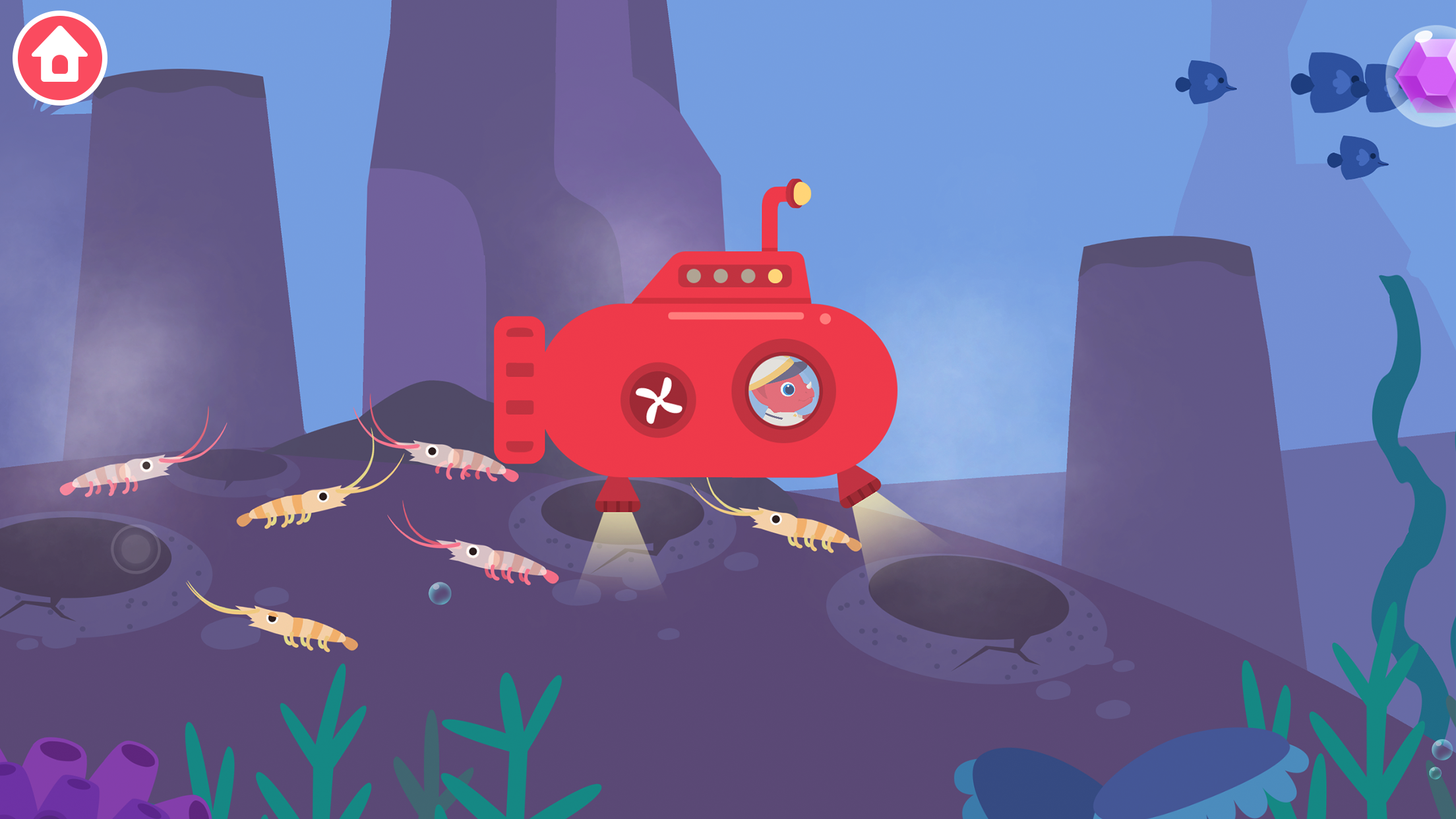 اسکرین شات 2 بازی Dinosaur Submarine - for kids