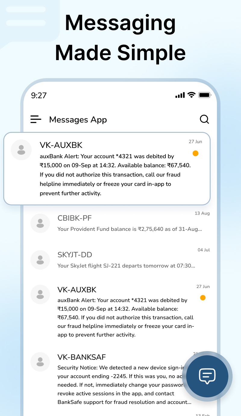 اسکرین شات 1 برنامه Message