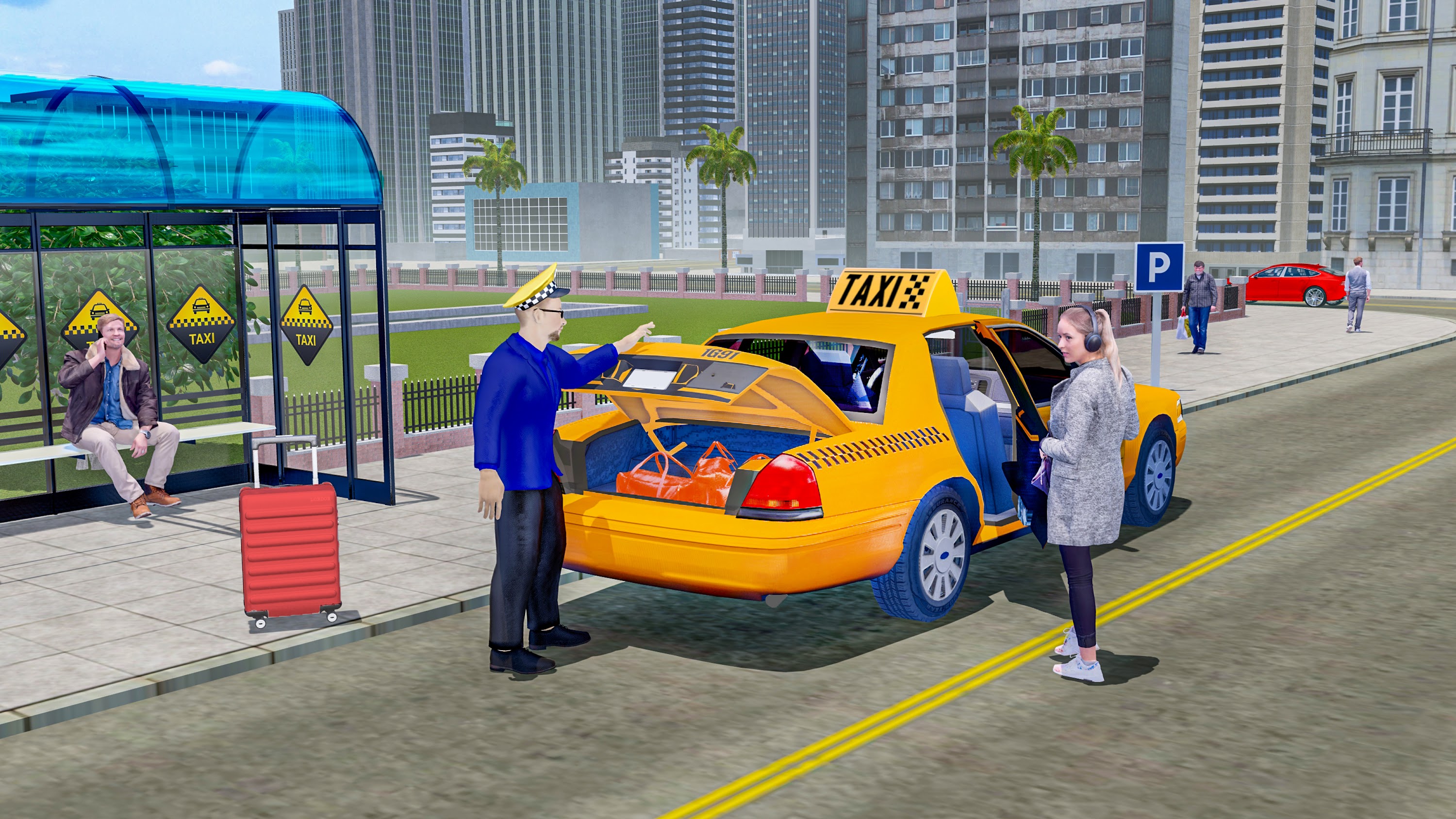 اسکرین شات 1 برنامه Taxi Simulator Pro Racing Game