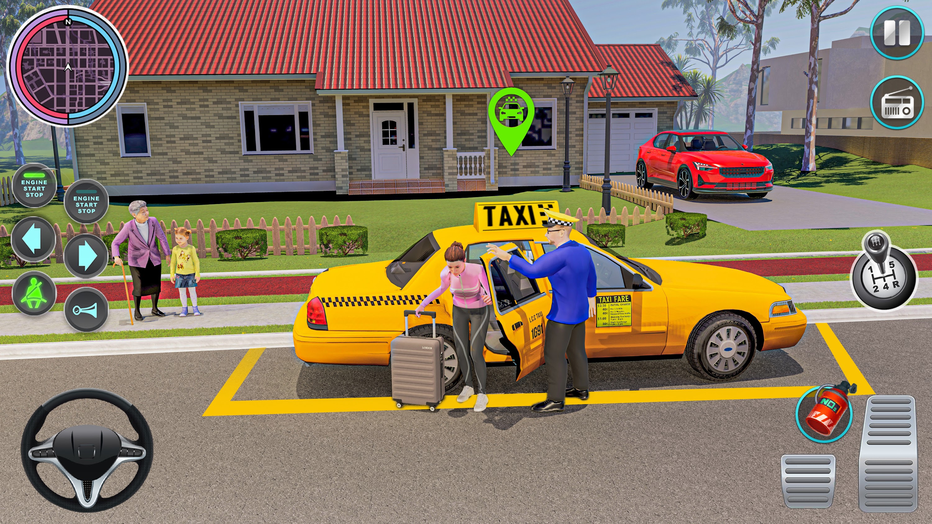 اسکرین شات 4 برنامه Taxi Simulator Pro Racing Game
