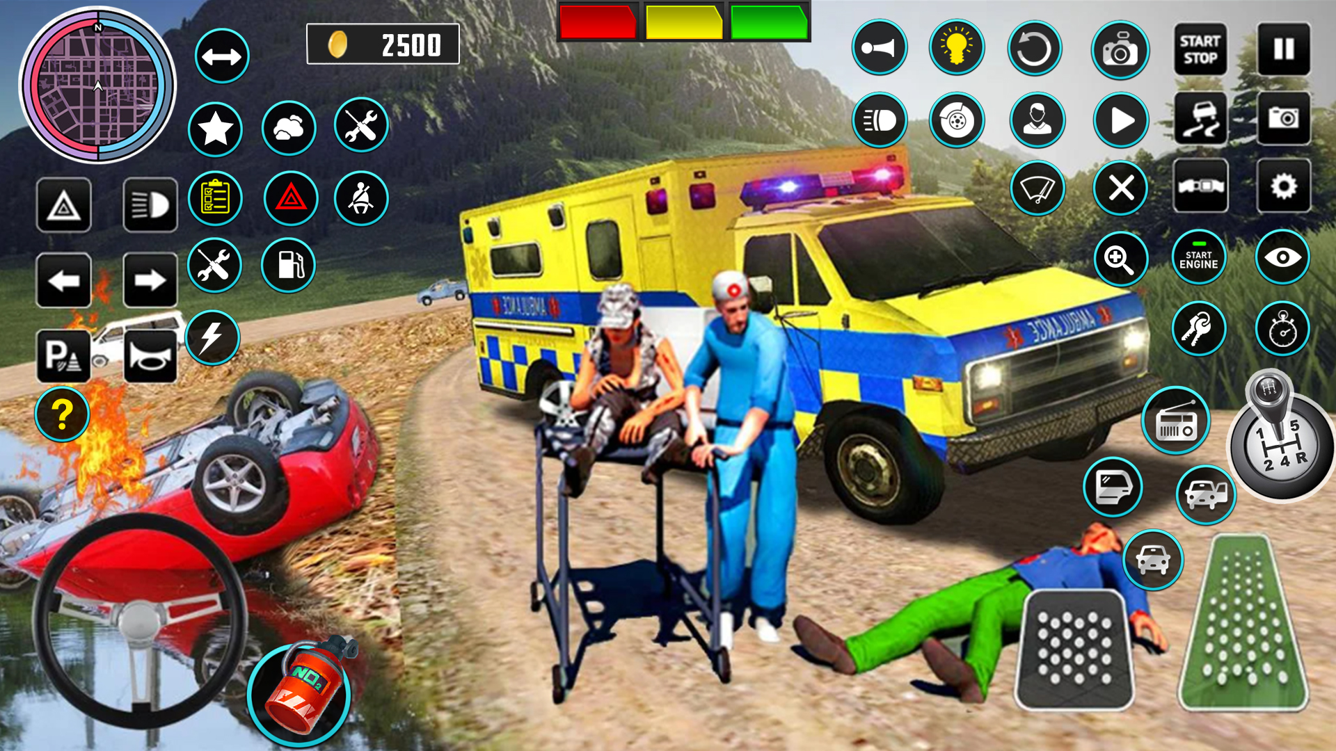 اسکرین شات 8 برنامه Heli Ambulance Simulator Game