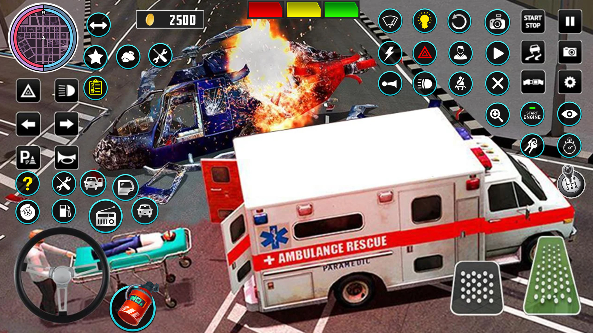 اسکرین شات 4 برنامه Heli Ambulance Simulator Game