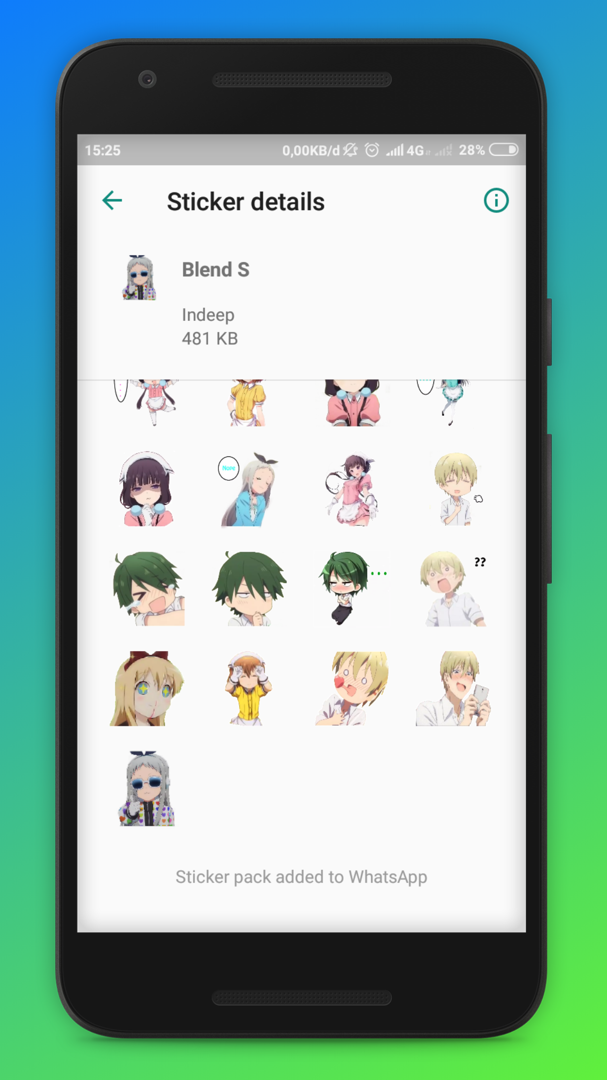 اسکرین شات 5 برنامه Cute Anime  wastickers