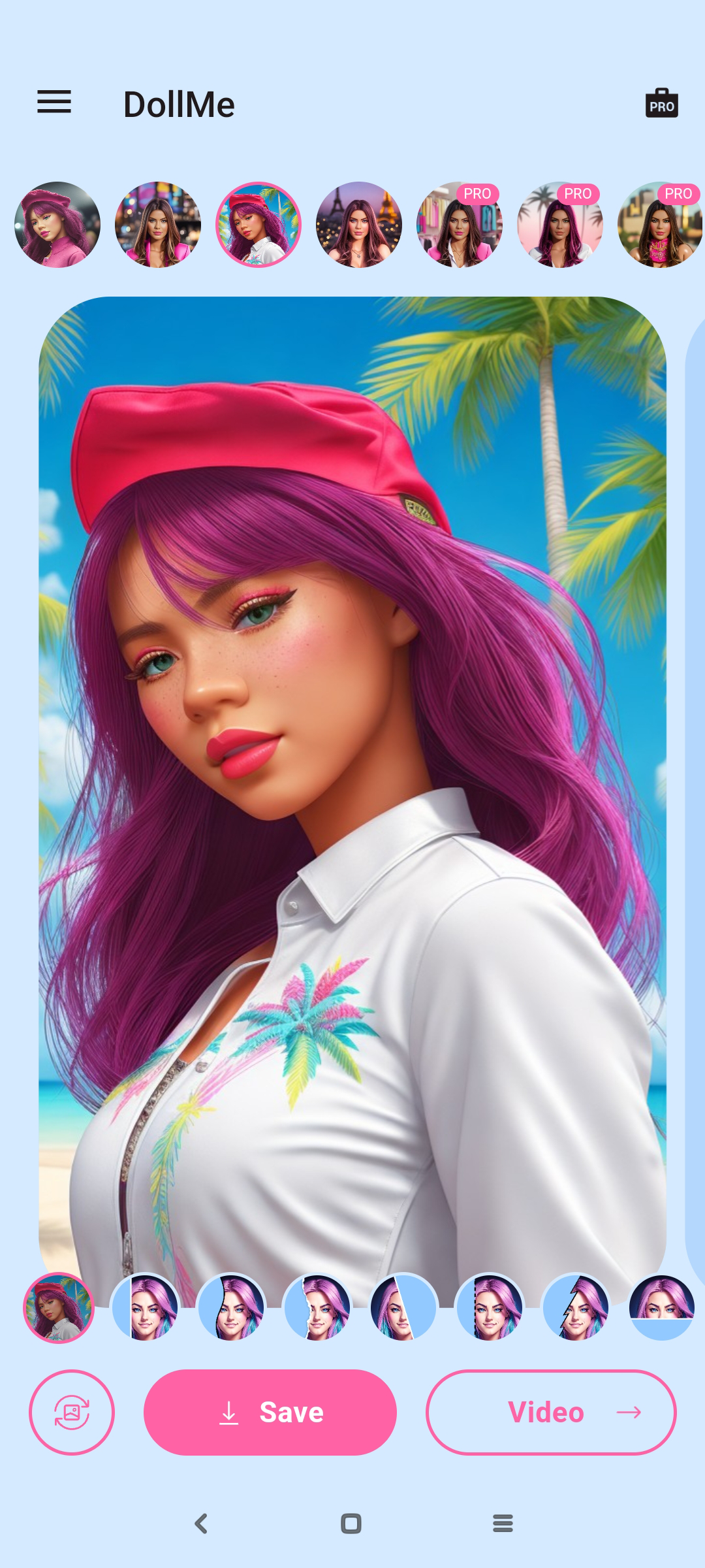 اسکرین شات 7 برنامه DollMe - Selfie generator