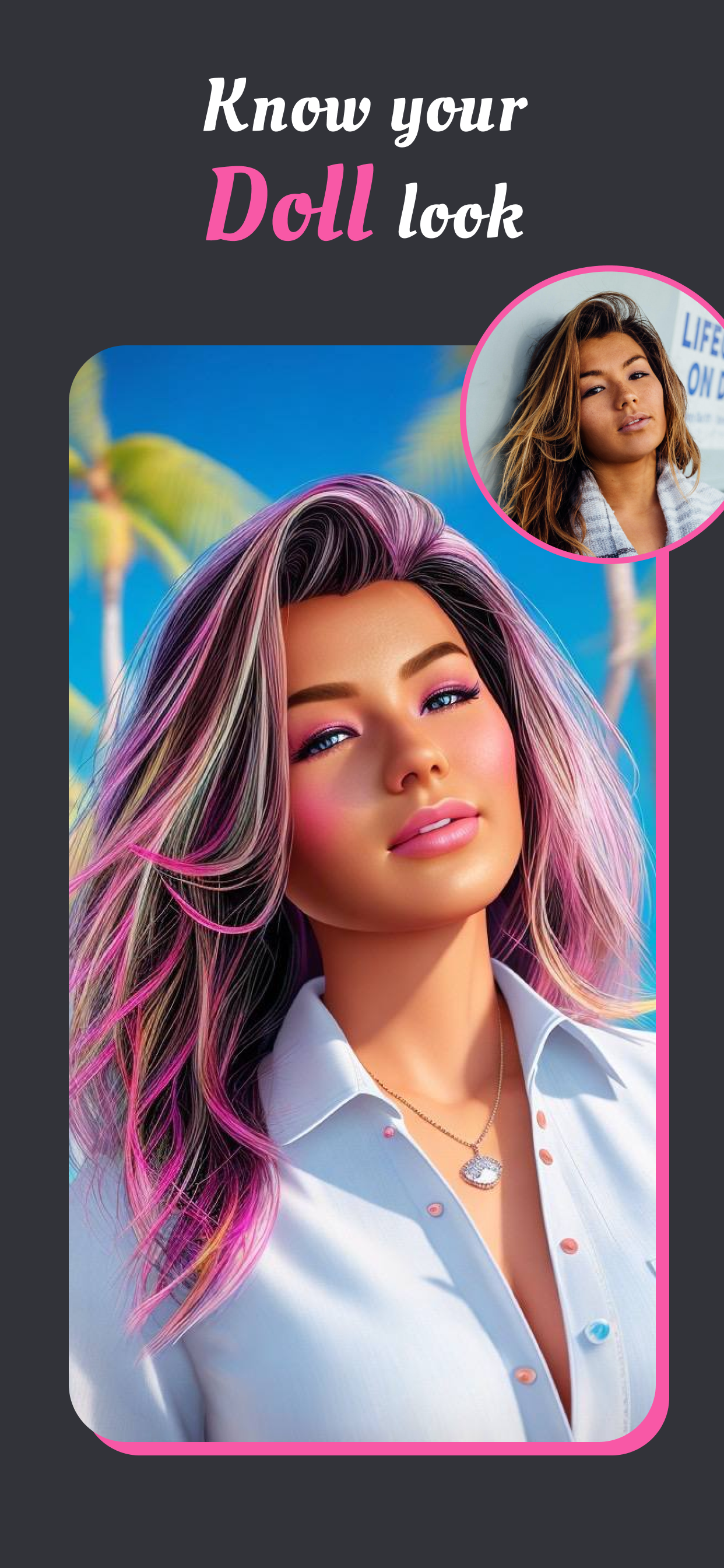 اسکرین شات 3 برنامه DollMe - Selfie generator