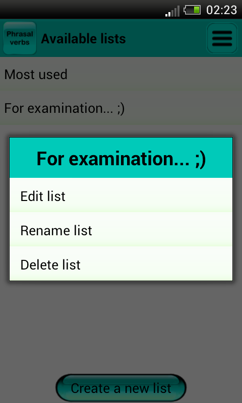 اسکرین شات 5 برنامه Phrasal verbs