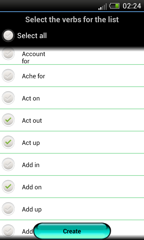 اسکرین شات 6 برنامه Phrasal verbs