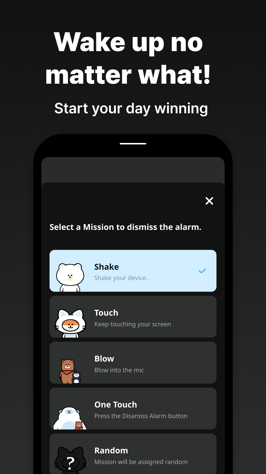 اسکرین شات 3 برنامه Shake it Alarm - Clock & Sleep