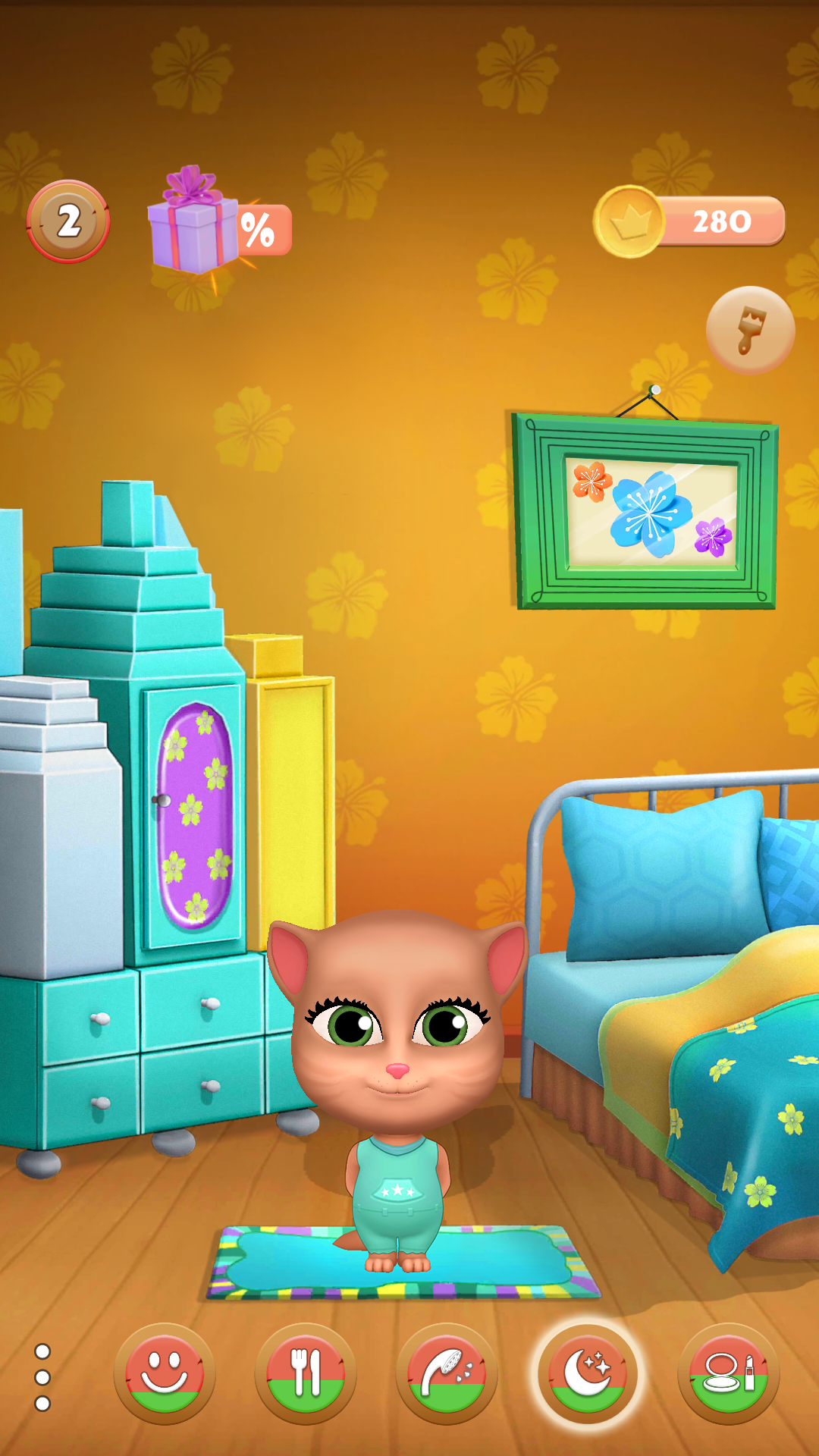 اسکرین شات 1 بازی My Virtual Pet Inna - Cat Game