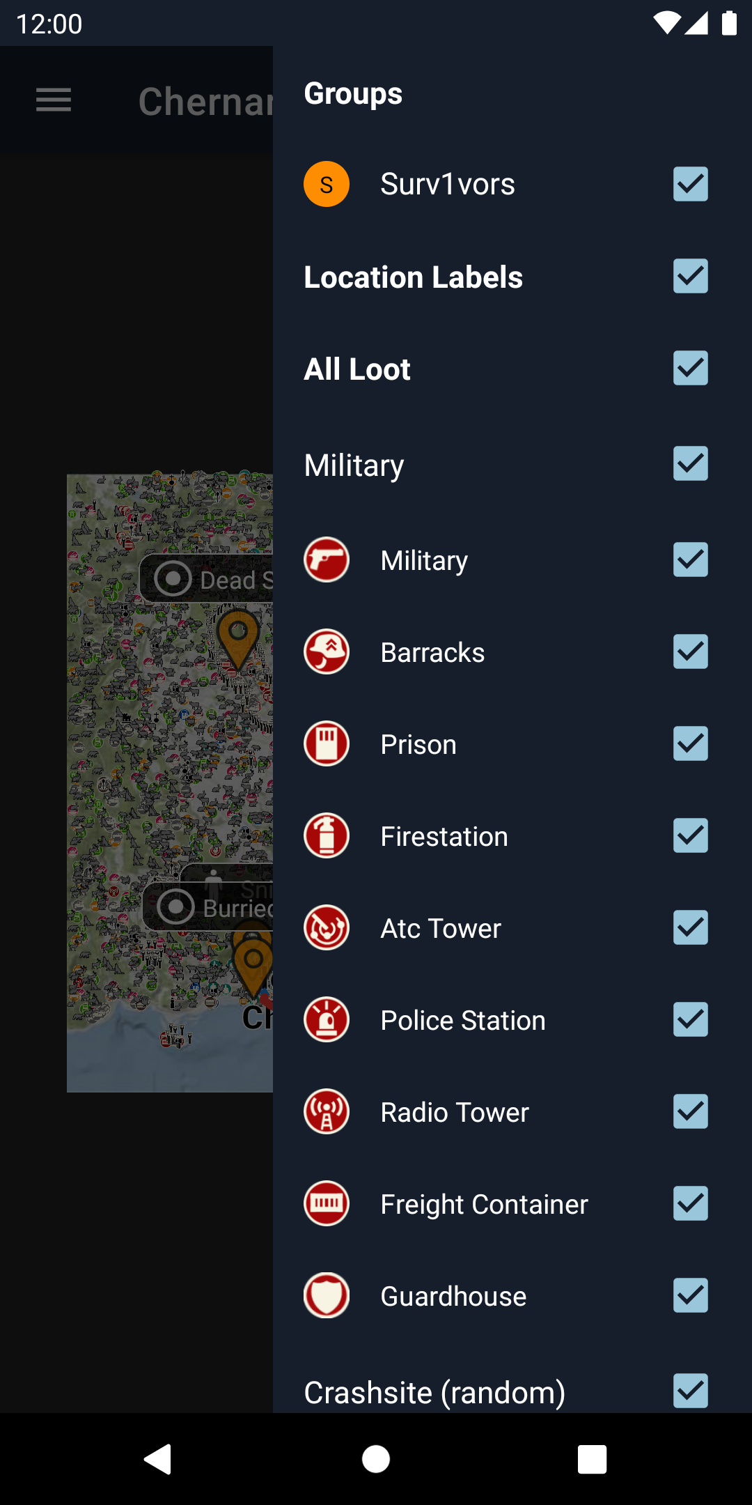 اسکرین شات 4 برنامه iZurvive - Map for DayZ & Arma