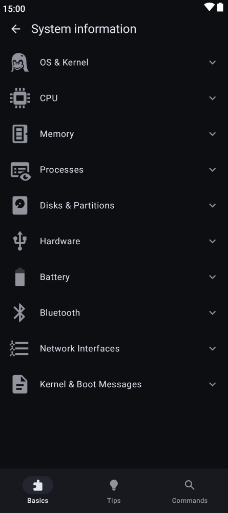اسکرین شات 3 برنامه Linux Command Library