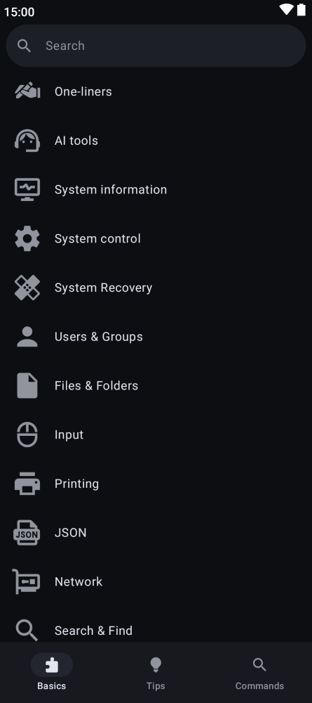 اسکرین شات 5 برنامه Linux Command Library