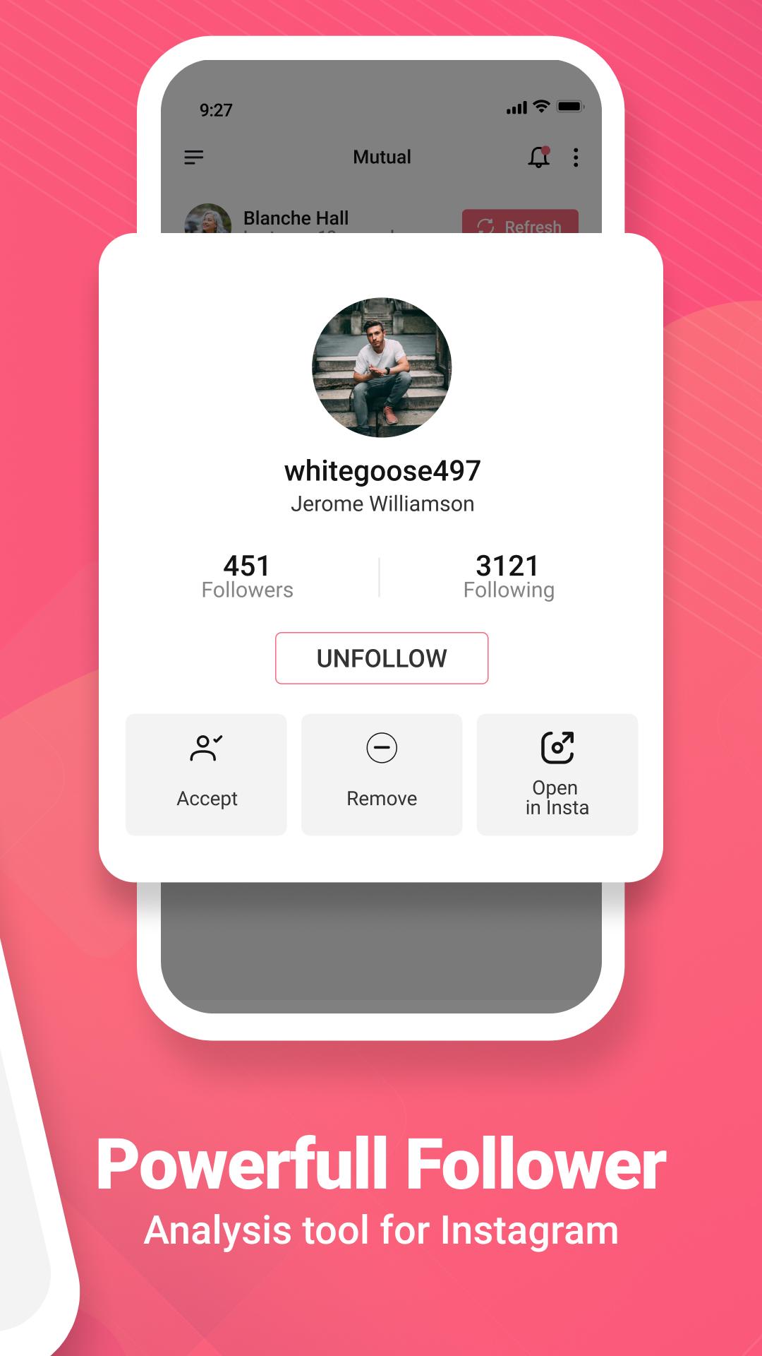 اسکرین شات 5 برنامه Followers & Unfollowers