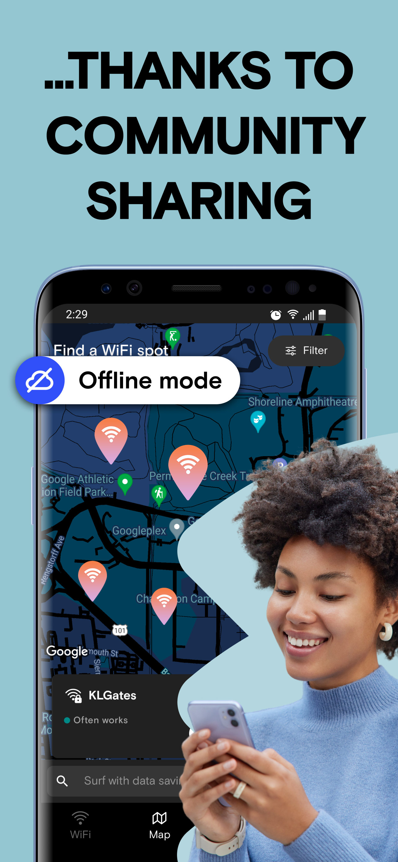 اسکرین شات 3 برنامه Instabridge: WiFi Map